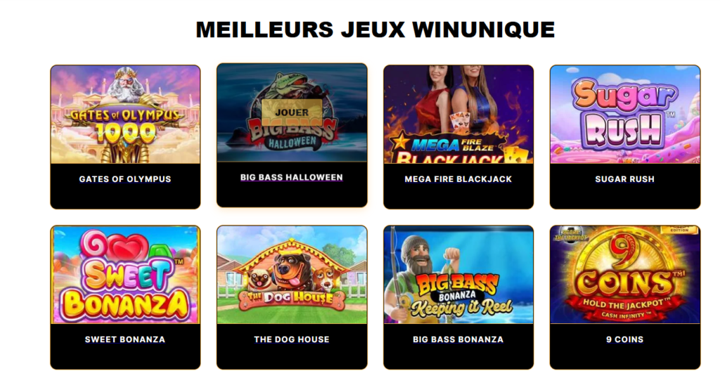 jeux Win Unique